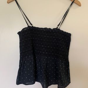 Cute polka dot crop camisole